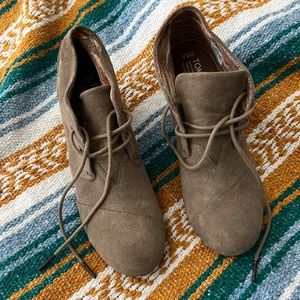 TOMS suede booties